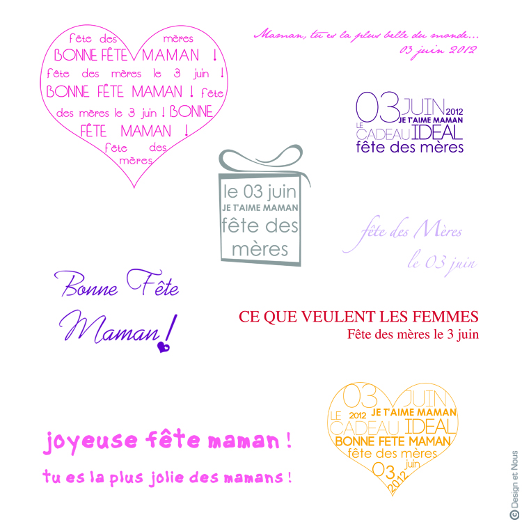 Stickers Bonne Fête Maman, je t'aime