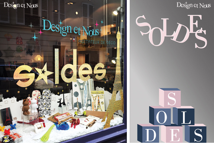 Soldes d'hiver : Calicots et vitrophanies pour des vitrines de magasins  impactantes ! - Design et nous